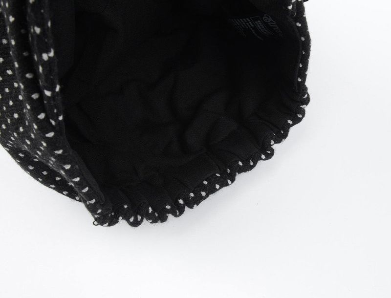 SOFIA CAP (POLKA DOT BLACK)