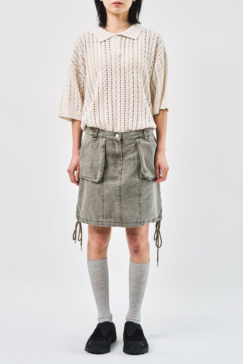 (W) Weth Washed Skirt (2color)
