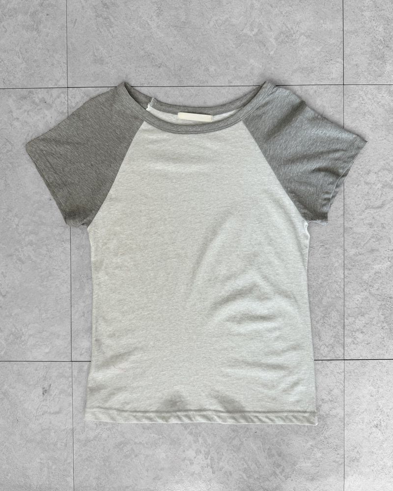 HEATHER RAGLAN SHORT SLEEVE T-SHIRT