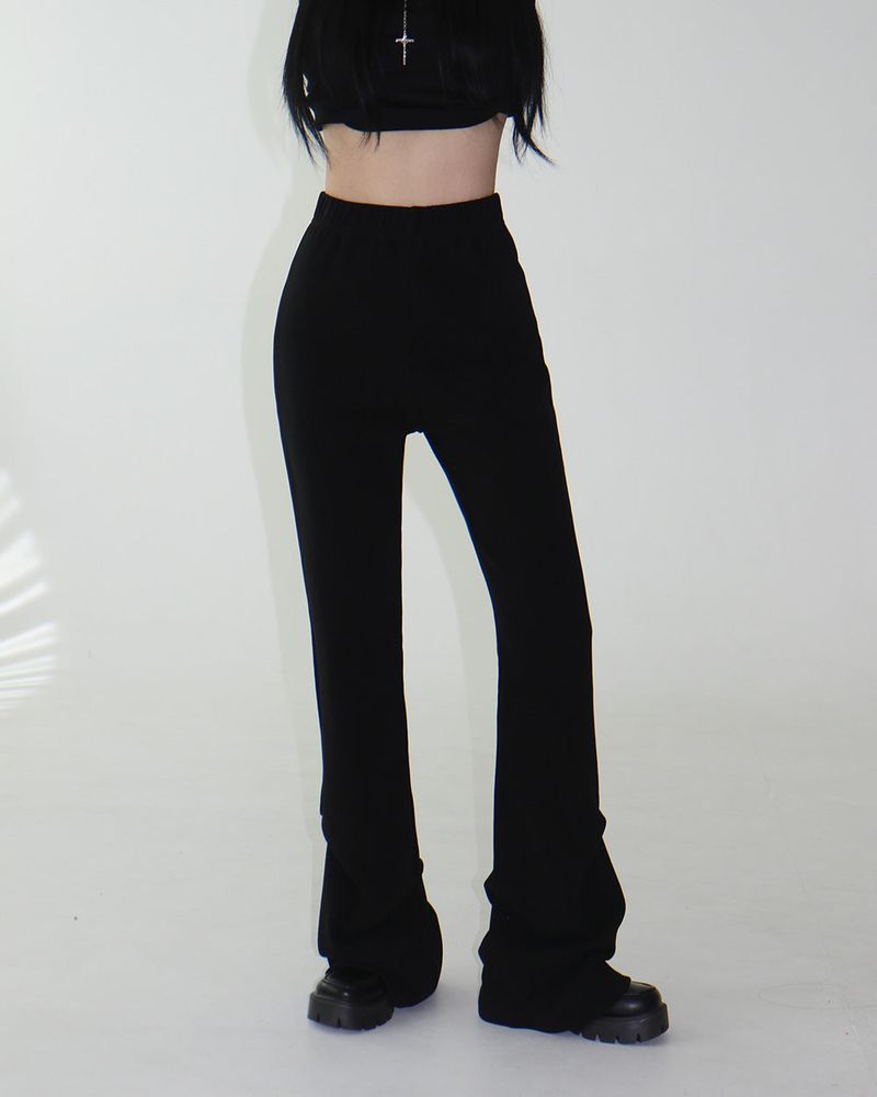 Pintuck Shirring Bootcut Long Pants
