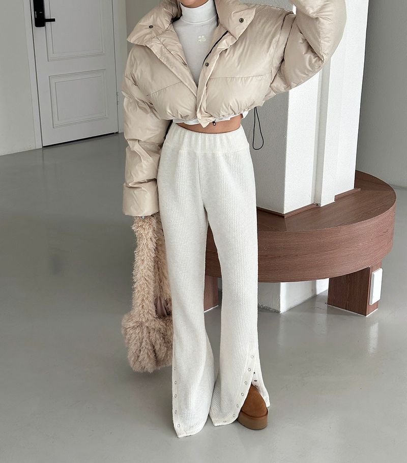 And open napping bootcut pants