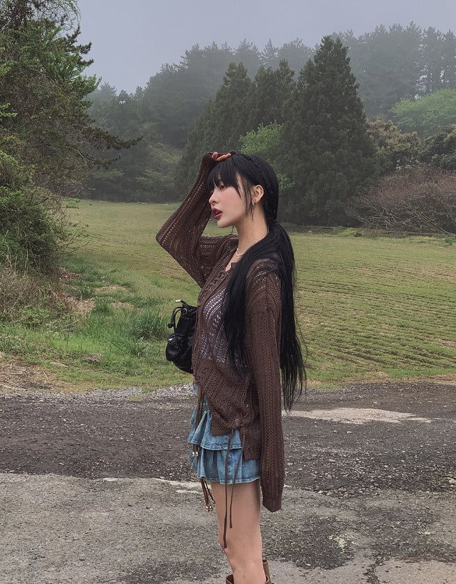 Bohemian Summer Eyelet Punching Knitwear