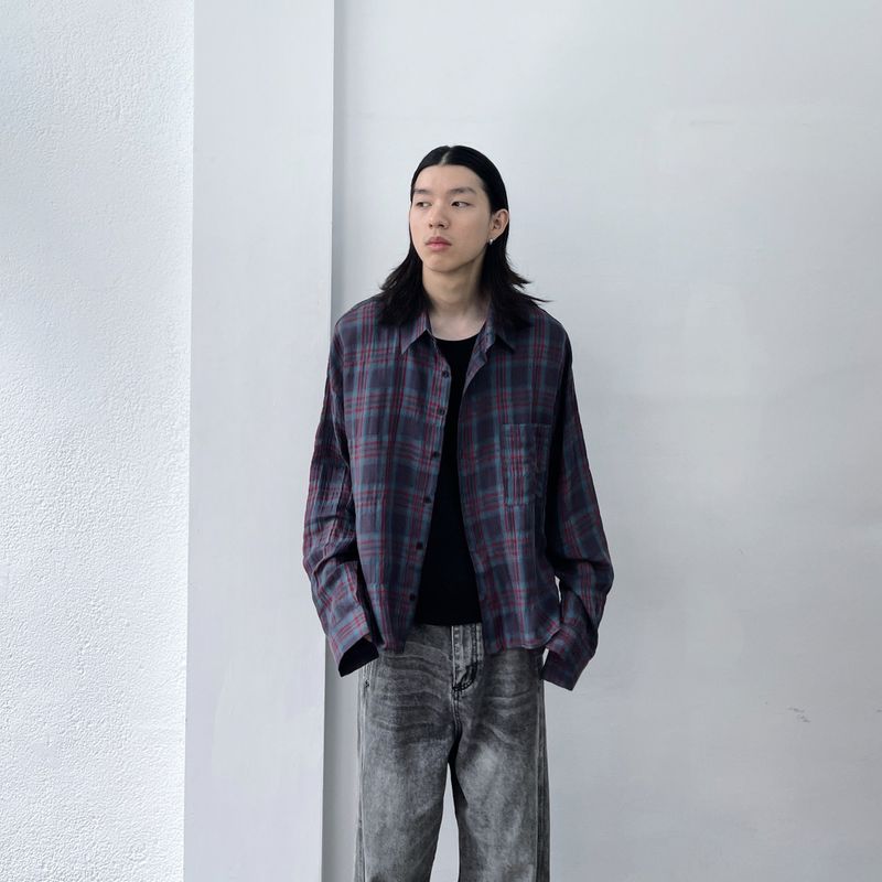 Dusk Blue Plaid Shirt