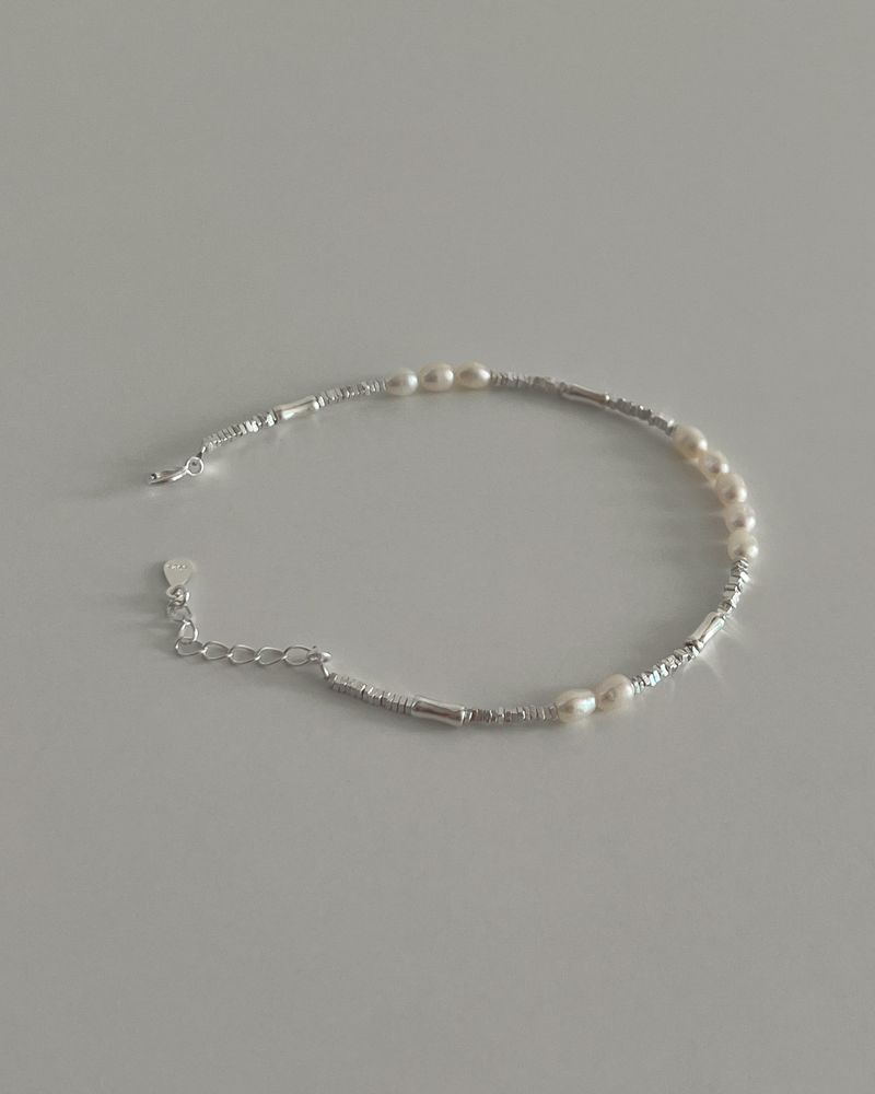 Sparkle pearl bracelet (silver)
