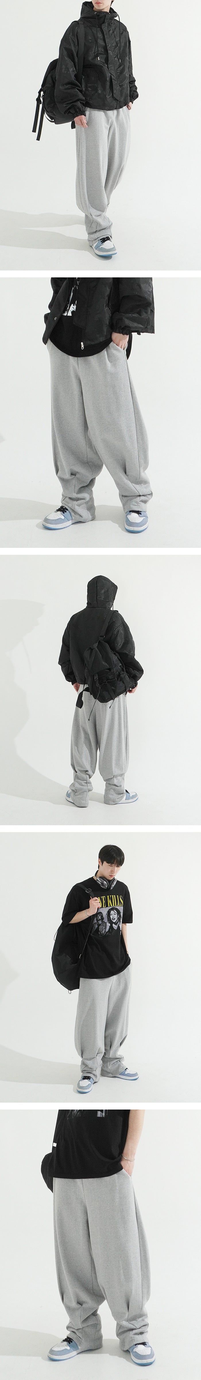Hem Pintuck Balloon Sweatpants