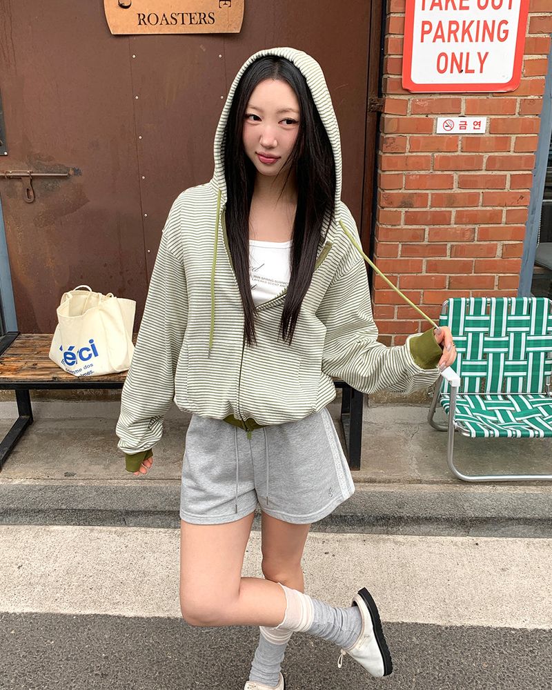 [ORIGINAL] Clover Stripe Hood Zip-Up