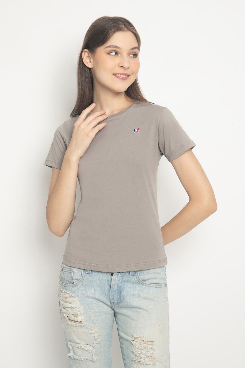Mon Akita(モンアキタ)の「MON AKITA - Flo Women T-shirt Grey(Tops)」