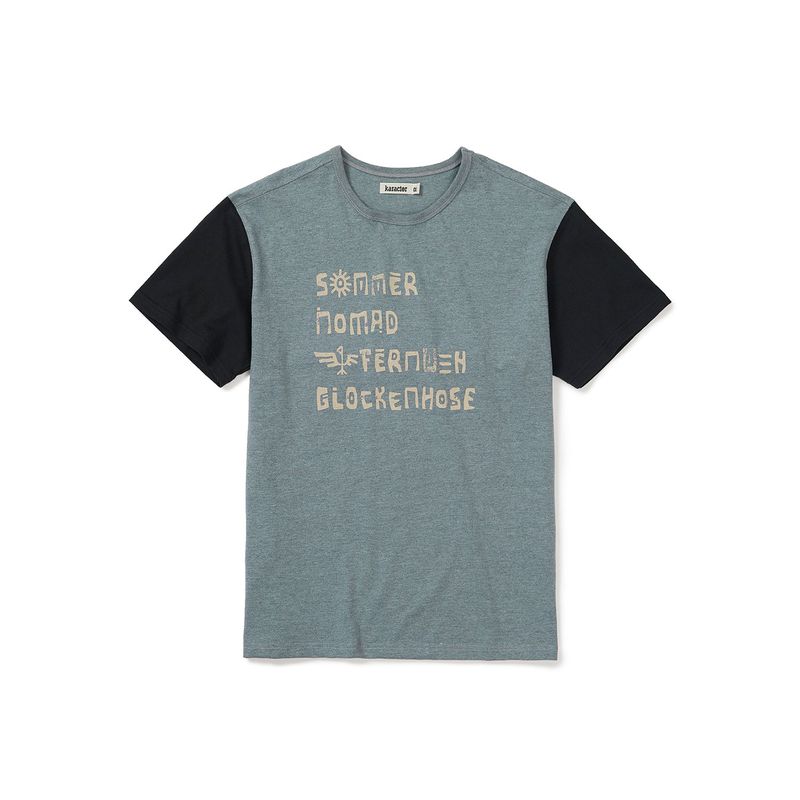 karactor（カラクター）の「Glyph half T-shirts / Mist charcoal（Tops）」