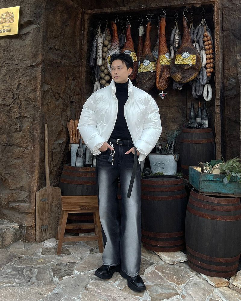 SK Carbin Crop Padding puffer jacket (2 colors)