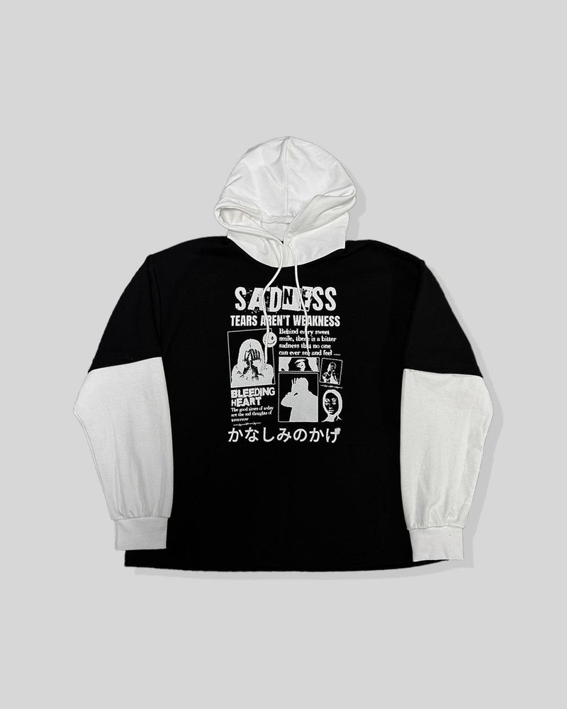 Sad Layered Oversized Hoodie