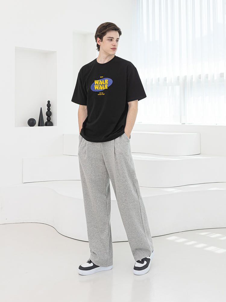 P004 BANDING ONE TUCK SWEAT PANTS_GRAY