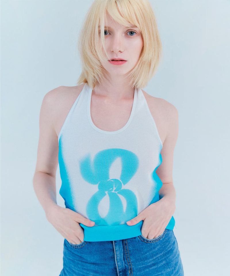 WEREVE（ウィレブ）の「Halter printing top_white sky（Tops）」
