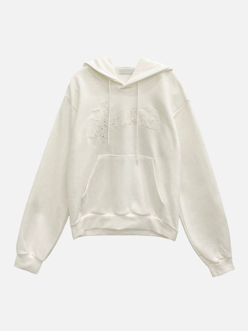 Starry Night Patch Crop Hoodie (3c)