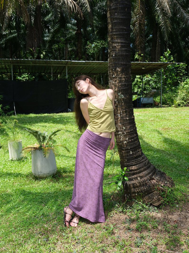 Deep V-neck Sleeveless (Olive)
