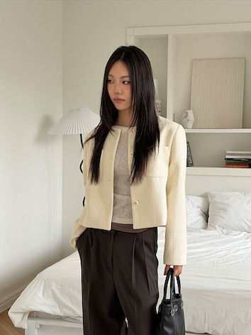 All day semi wide slacks(3color)