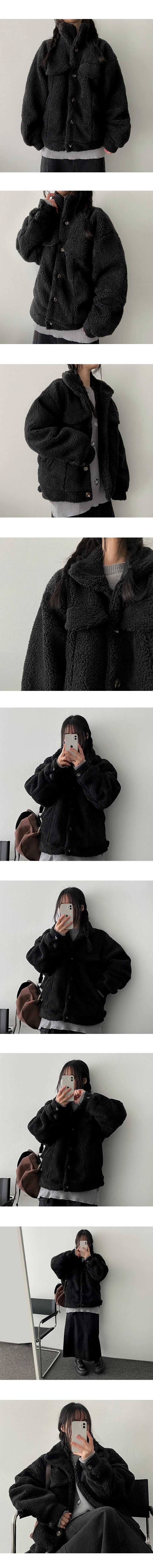 Vanin high neck soft wool jacket