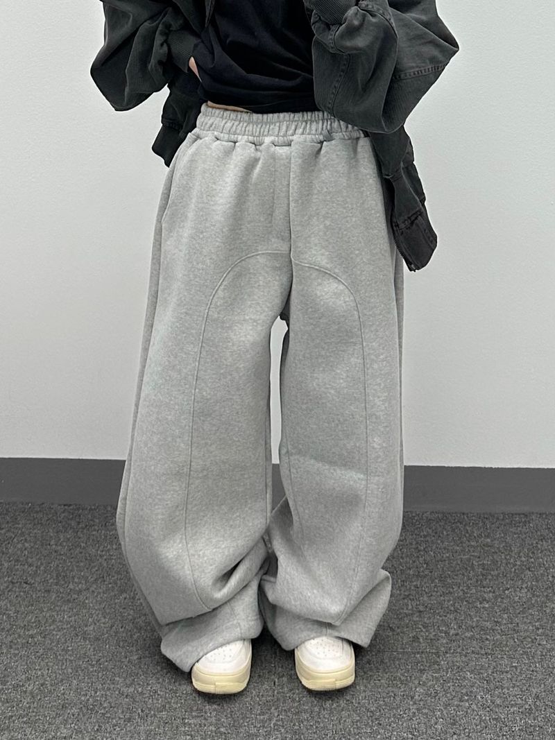 hip-hop curved cut pants