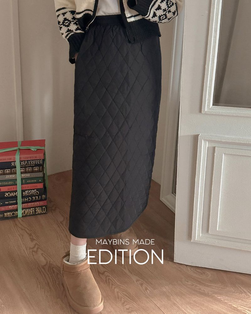 【MADE】Quilted long skirt