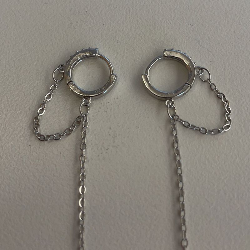 refrainfromspace(リフレインフロームスペース)の「chain layered earring (925silver)(Accessories)」
