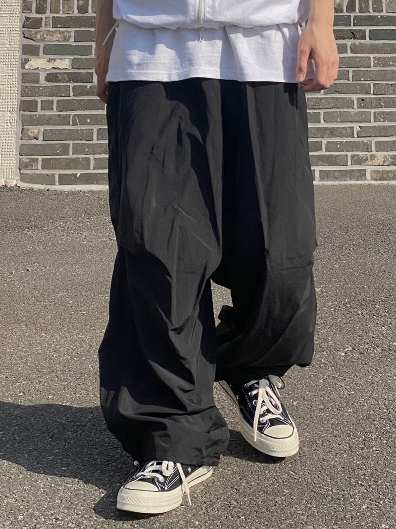 Rebel Silver String Nylon Balloon Pants 2C