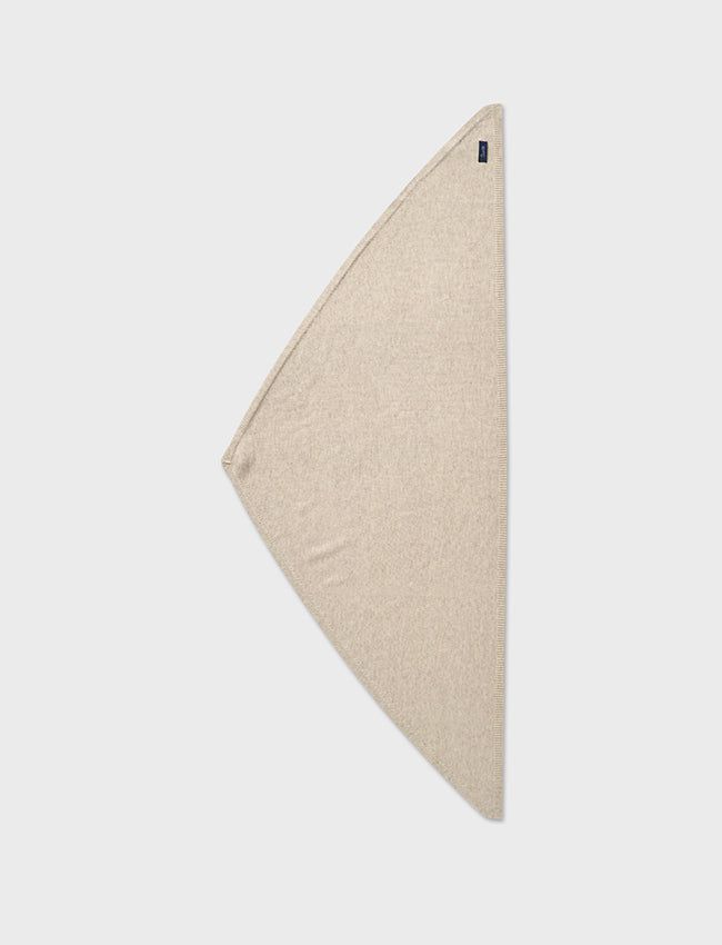 KNIT TRIANGLE SCARF (IVORY)