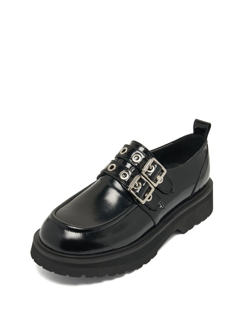 Biker Platform loafer black