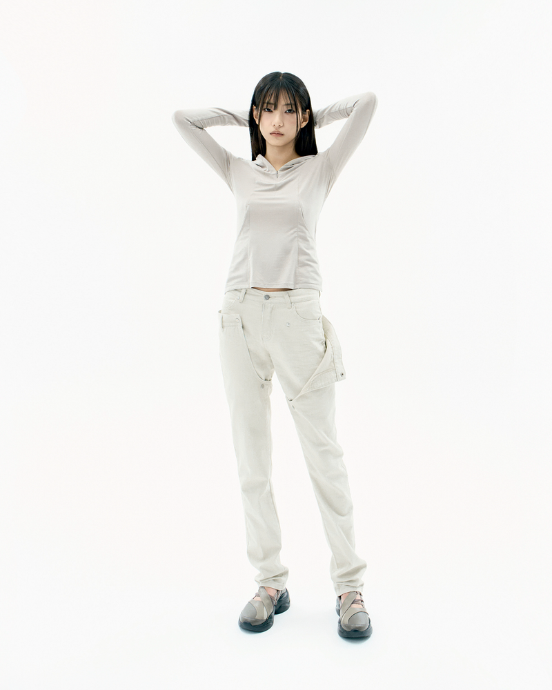 ojos（オホス）の「Detachable Button Denim Pants / Beige（Pants）」