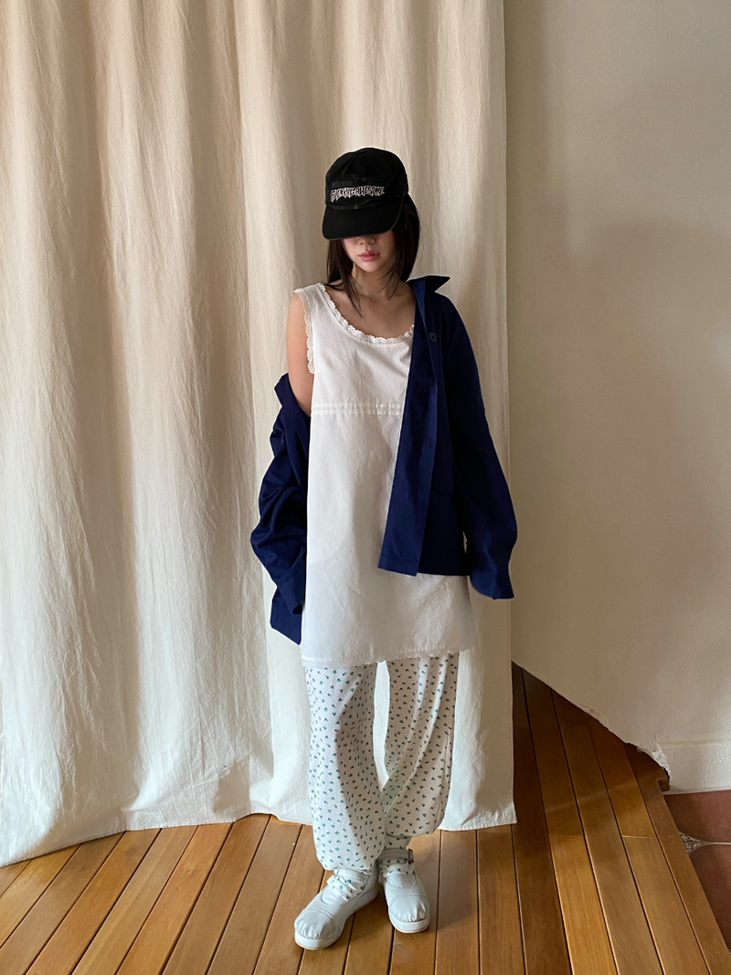 ♡MADE♡ floral leg warmer pants
