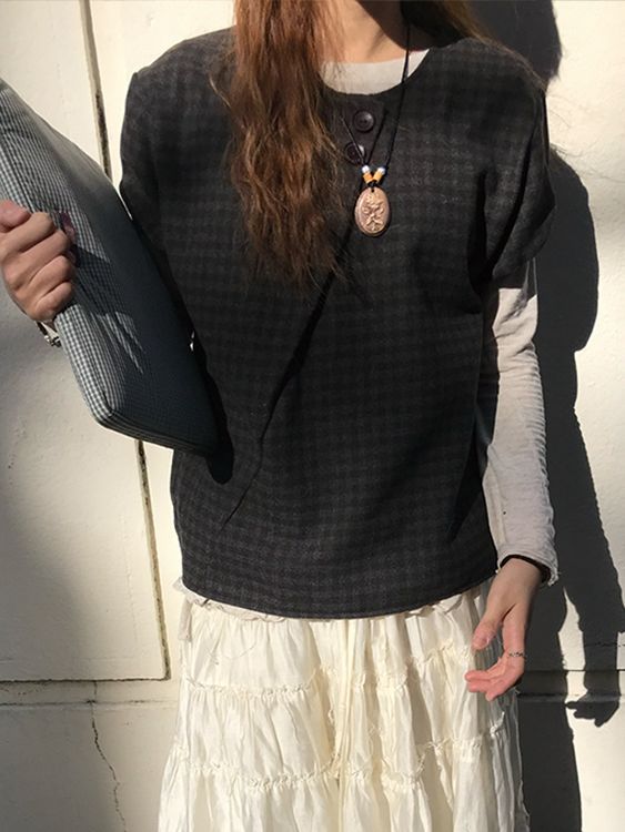 seezul（シーズル）の「ritten check blouse（Tops）」