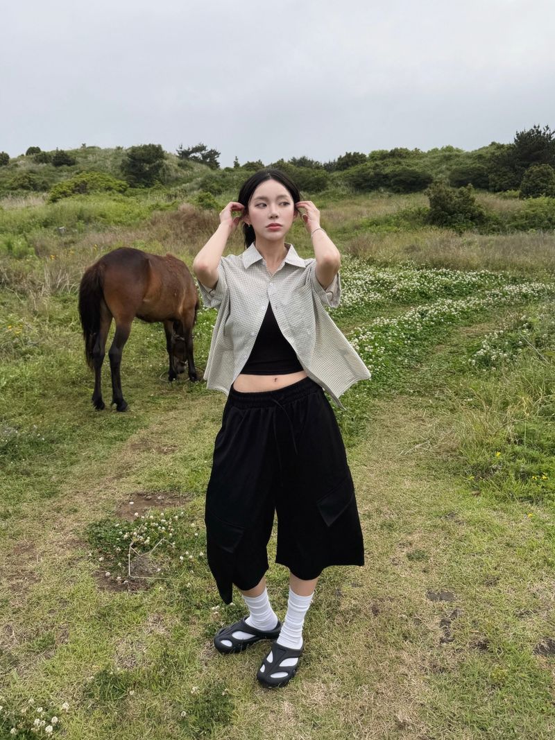 [Feature] Como Slack Cargo Bermuda Pants (3c)
