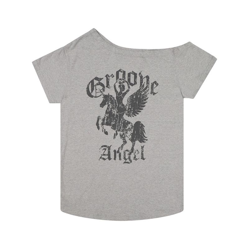 (DUC) GA One-Shoulder T-Shirt Gray
