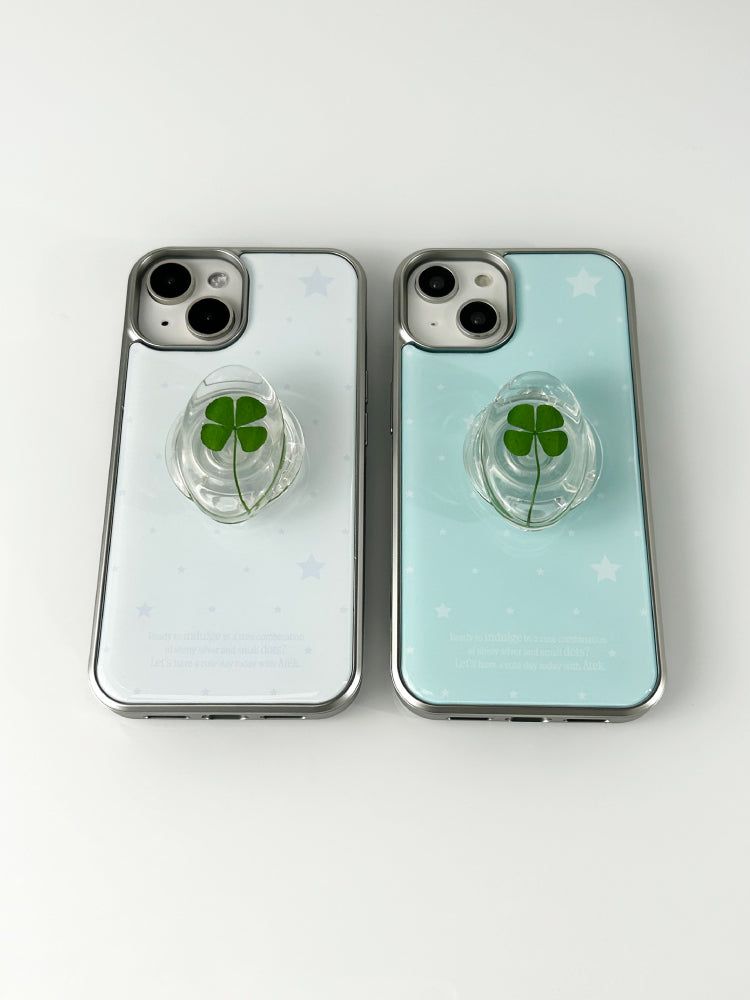 Constellation Silver Epoxy Bumper Case(Sky Blue)