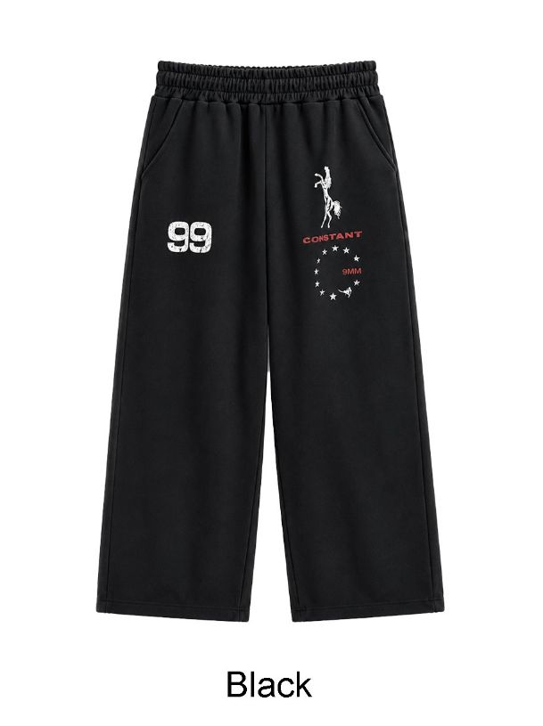 Ethan Horse Graphic Wide Pants