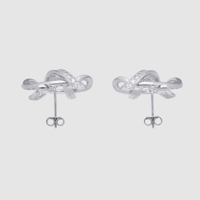 Authentique Earrings Silver (Plated White gold)