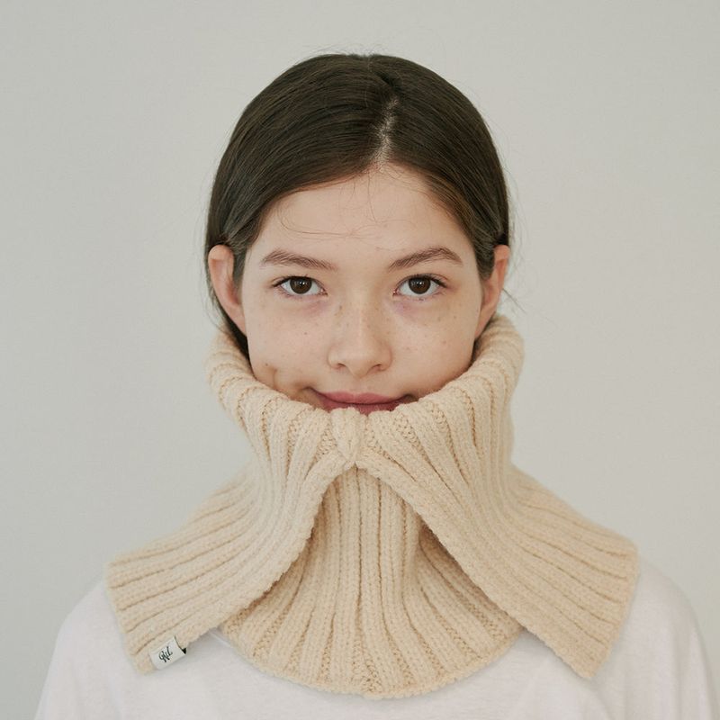 RIBBED NECK WARMER (BEIGE)