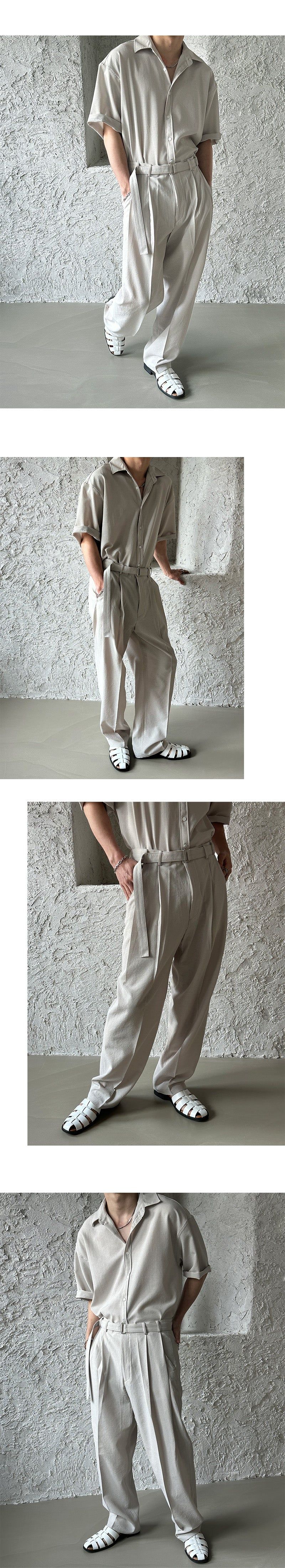 [SET UP가능] Minimal half shirts(3color)