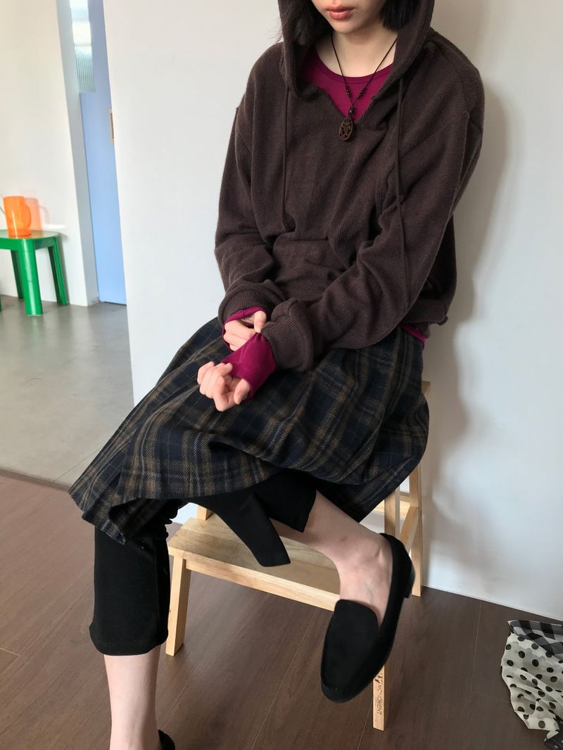 Lip Knit Hoodie (5Colors)