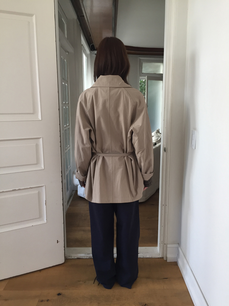 Belted trench half coat (2color)