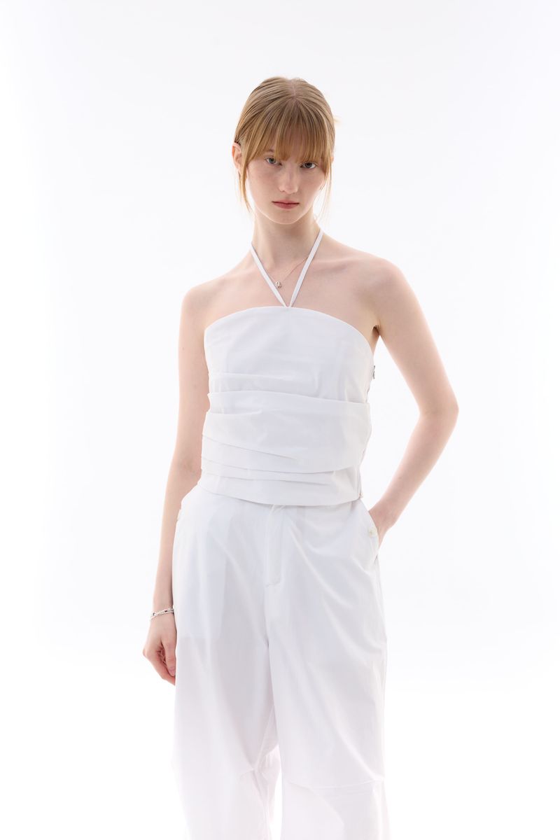MELLIFLUOUS STRING TUBE TOP / WHITE