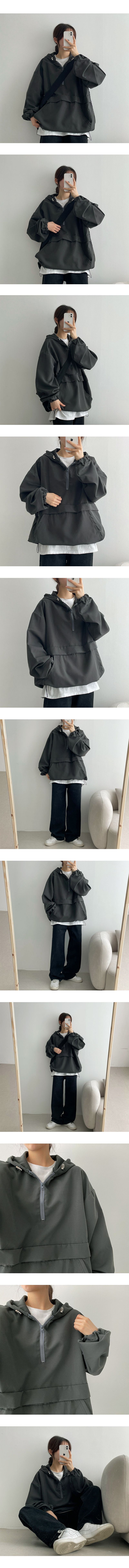 Burnistring anorak hood