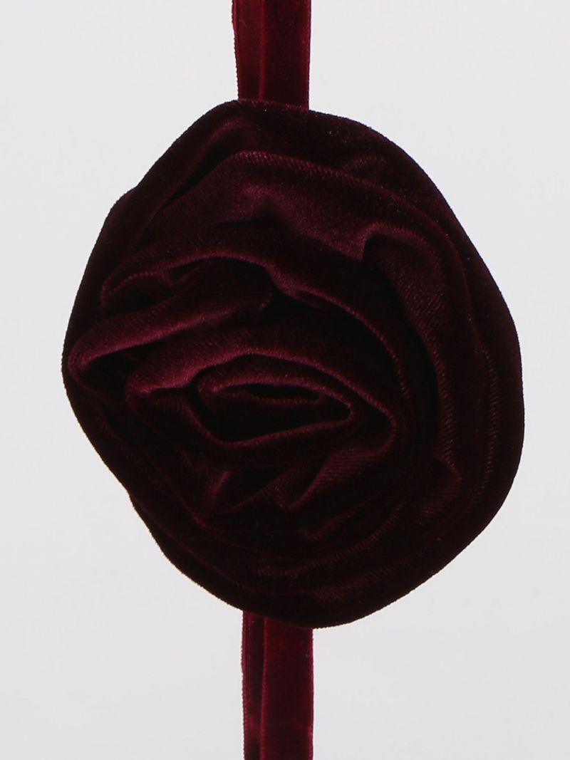 Rose Velvet Belt (Wine)