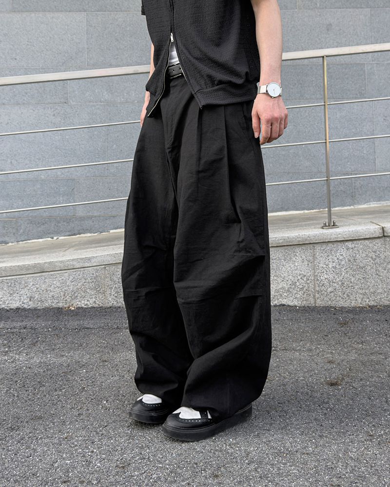 Aven Linen Two-Tuck Wide Pants
