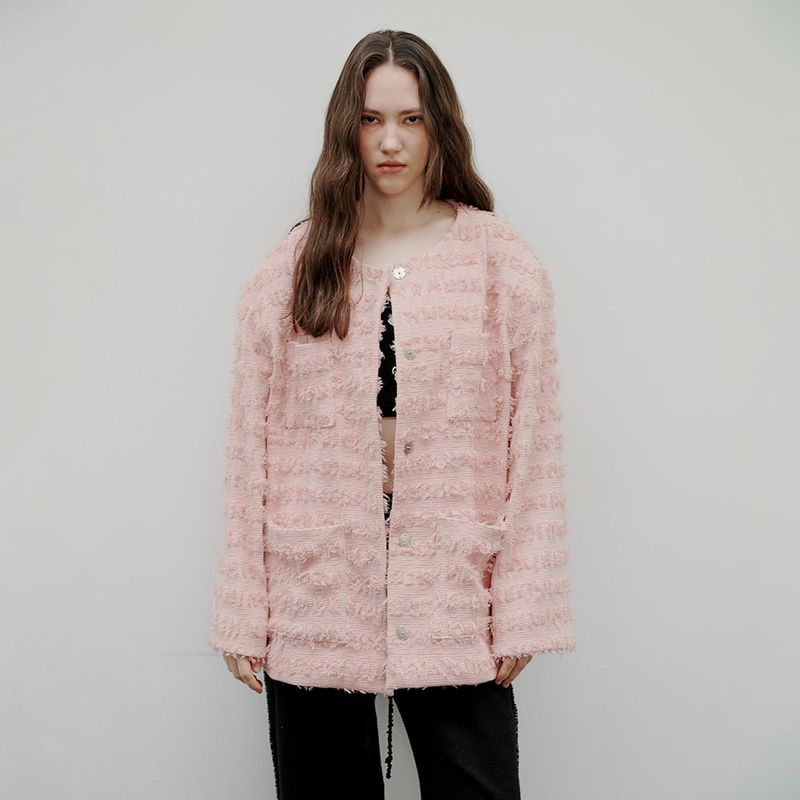 AACA（アカ）の「[Unisex] Over Fit Tweed Jacket Pink（Jackets/Outerwear）」