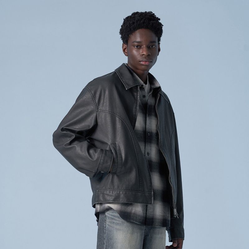 SPERONE(スペロネ)の「Overfit Curved Blouson Jacket (Black)(Jackets/Outerwear)」