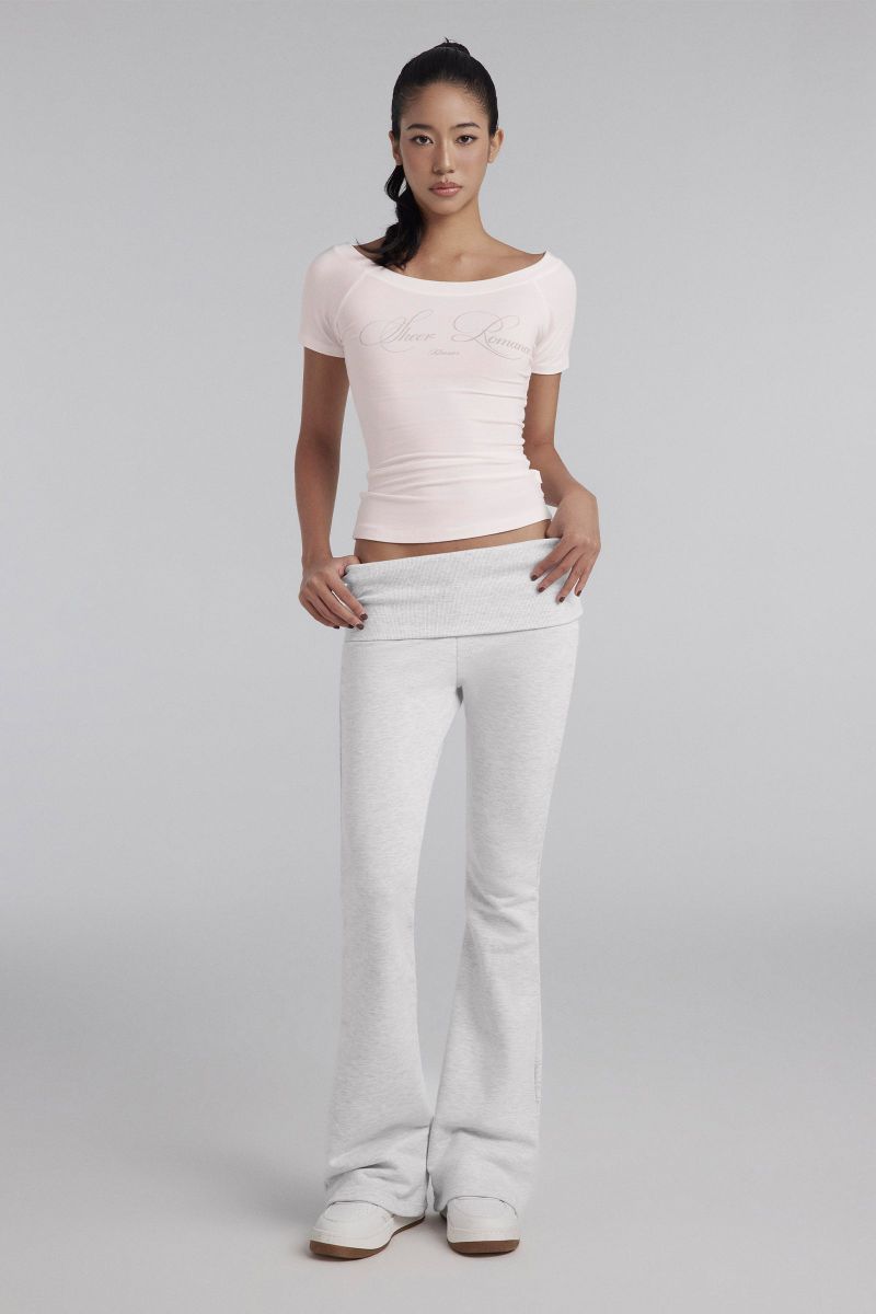 Sheer Romance Printed Top, Pink