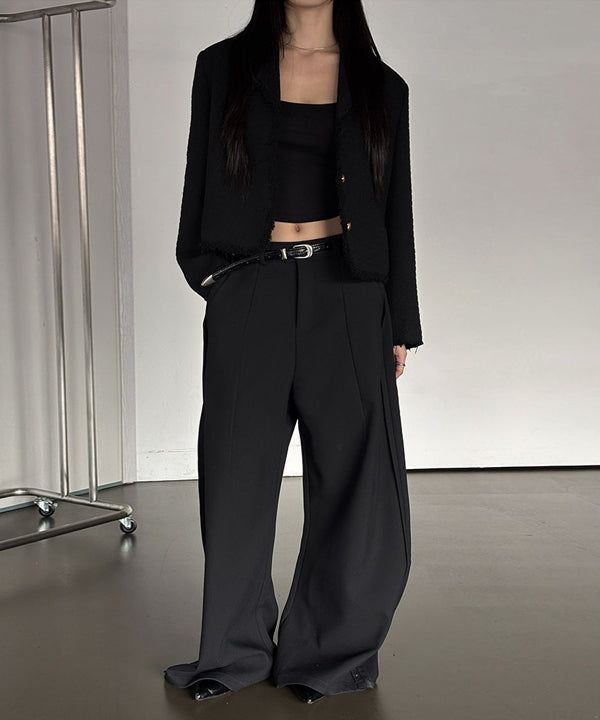 [Unisex] Side point flare slacks(2color)