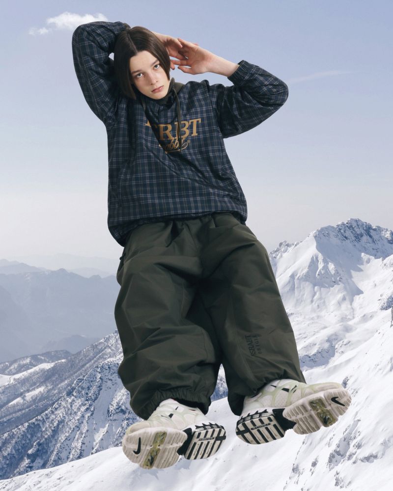 BSRABBIT(ビエスラビット)の「BSRBT SPORTY PULLOVER SNAP JACKET - CHECK BROWN/CHECK GREEN(Jackets/Outerwear)」