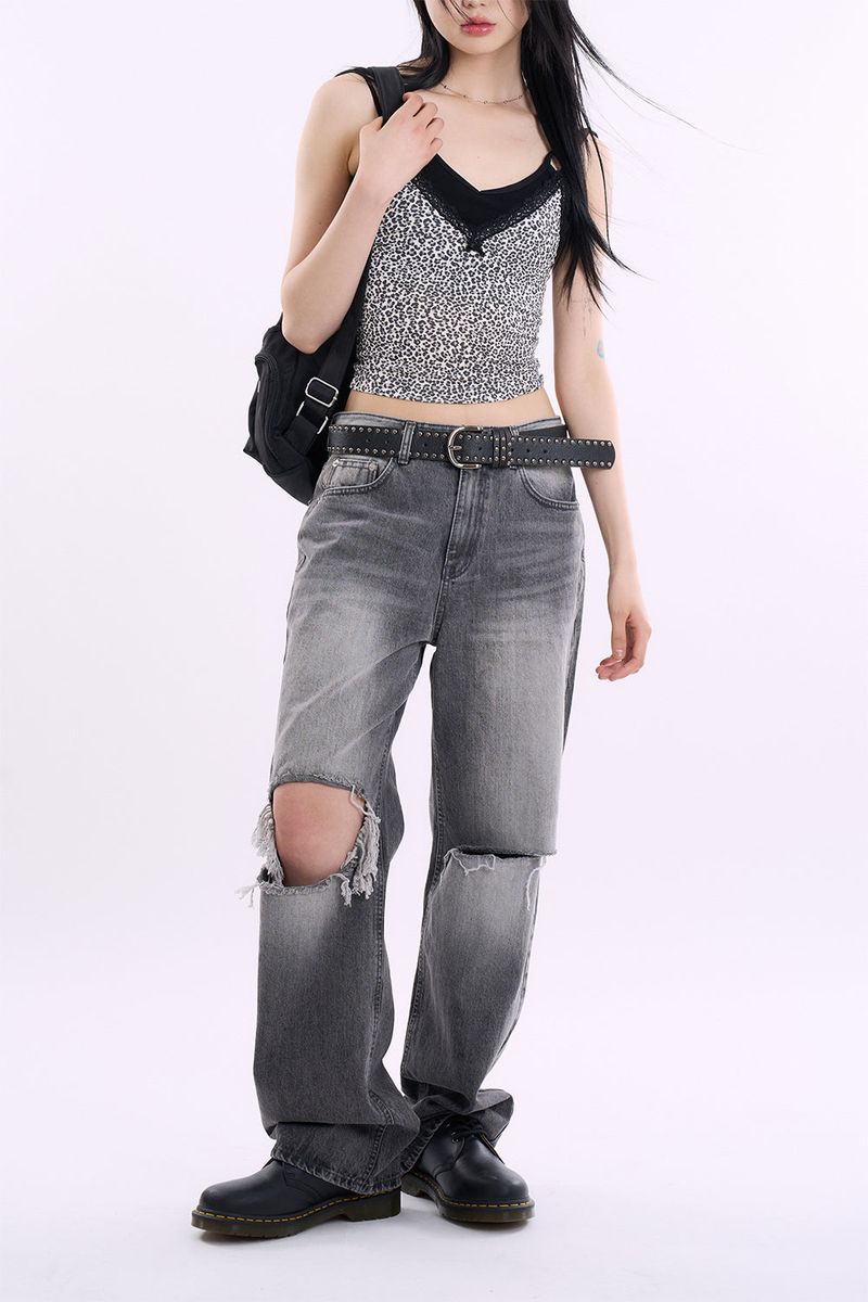 Raucohouse（ラウコハウス）の「Freeze destroyed gray denim pants（Pants）」