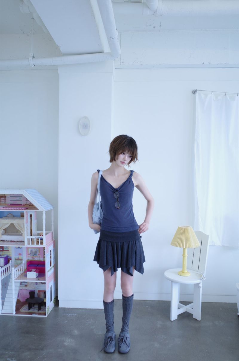 ハッシュレイヤードアンバルスカート（2color）