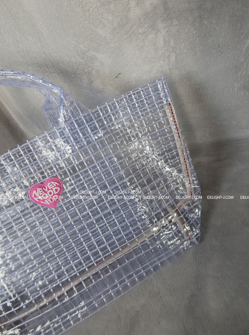 Heart pvc Transparent tote Beach bag